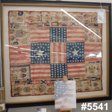 RARE CENTENNIAL QUILT 39 STAR FLAGS IMAGE