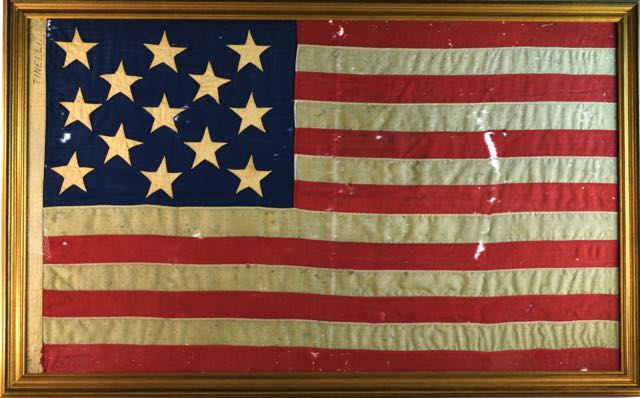 ANTIQUE 13 STAR FLAG IMAGE