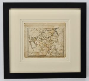 Antique framed map of Asia