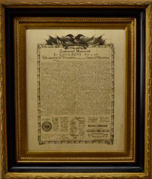 ANTIQUE DECLARATION OF INDEPENDENCE DATED 1874