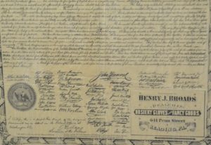 ANTIQUE DECLARATION OF INDEPENDENCE DATED 1874