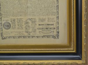 ANTIQUE DECLARATION OF INDEPENDENCE DATED 1874