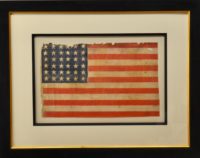 ANTIQUE 36 STAR CIVIL WAR AMERICAN FLAG