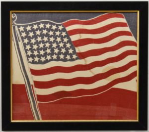 RARE 43 STAR AMERICAN FLAG BANNER BUNTING