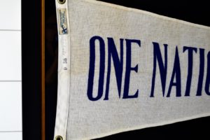 67 Year Old - "One Nation Under God" Wool Banner