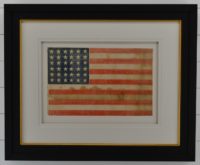 Antique 36 Star Civil War American Flag