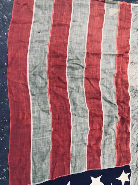 34 Star Civil War Flag SKU / #9132 RARE CIVIL WAR RECRUITING FLAG ...