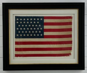 Antique 45 Star American Flag Framed