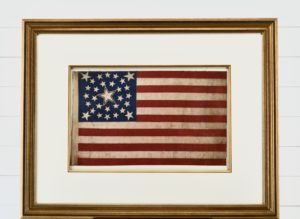 Rare Antique 30 Star American Flag with "Halo" Star Arrangement