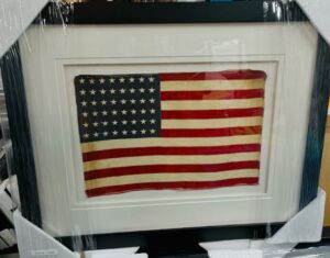 VINTAGE FRAMED 48 STAR FLAG FOR CHRISTMAS GIFT #9816